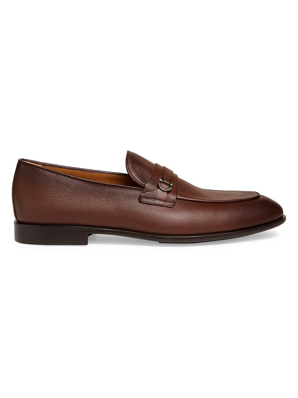 Ferragamo Mens Desio Leather Loafers Product Image