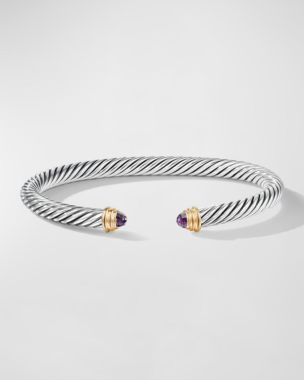 David Yurman Cable Classics Bracelet with Blue Topaz and Gold Product Image