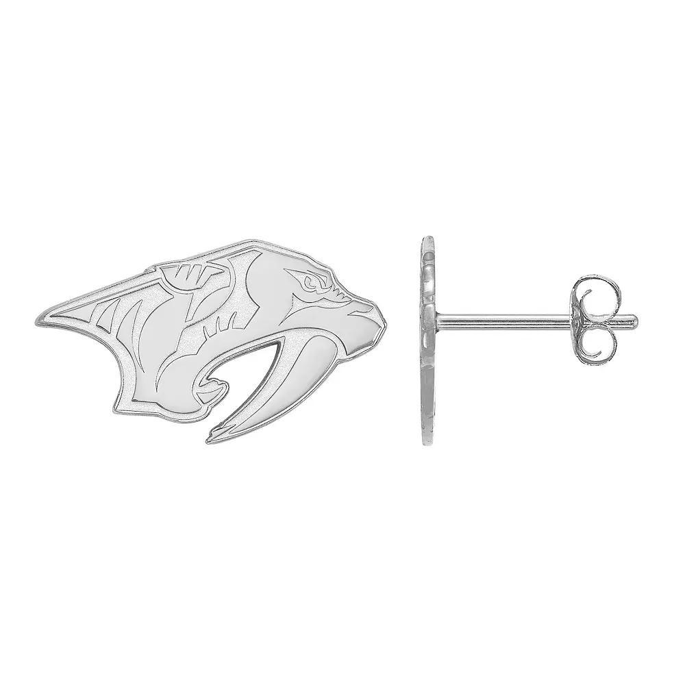 LogoArt Nashville Predators Sterling Silver Mini Logo Stud Earrings, Womens, Gold Tone Product Image