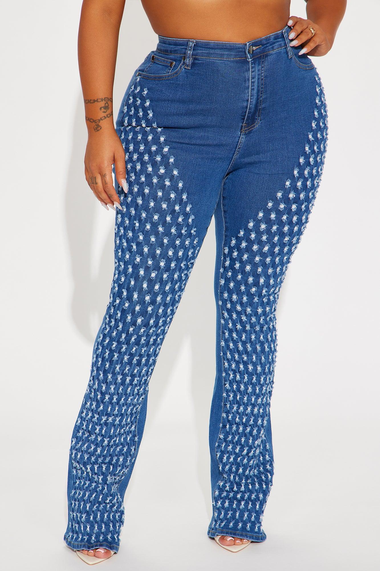 Get Close To Me Stretch Flare Jeans - Medium Wash Product Image