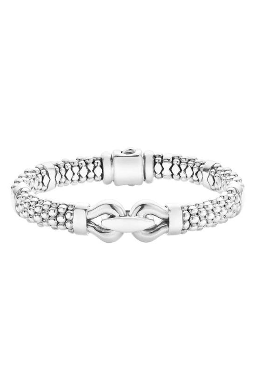 LAGOS Derby Large Buckle Sterling Silver Caviar Bracelet Product Image