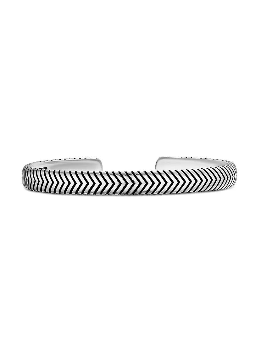 Chevron Cuff Bracelet in Sterling Silver, 8MM Product Image