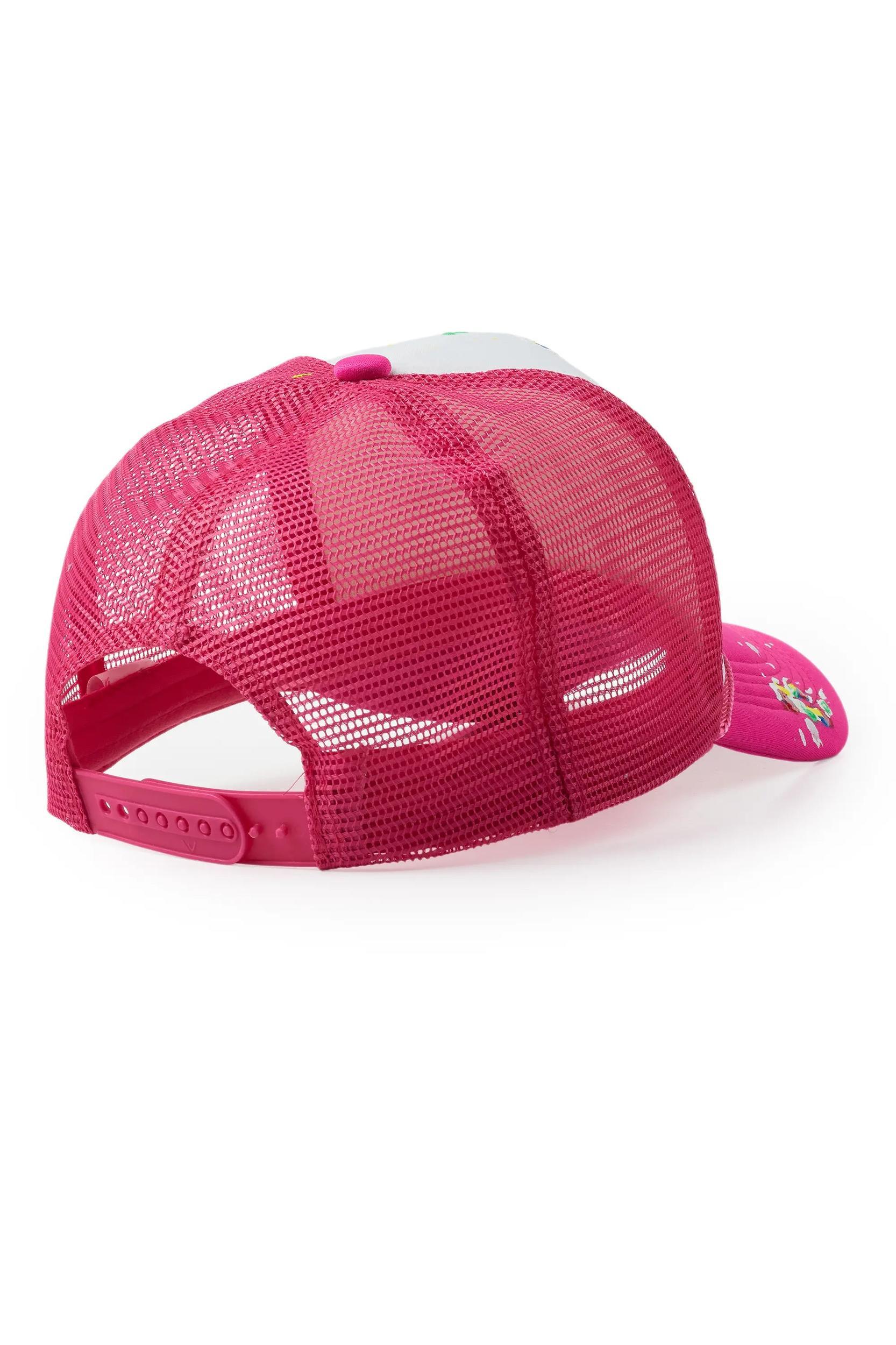 Good Side Only White/Hot Pink Trucker Hat Female Product Image