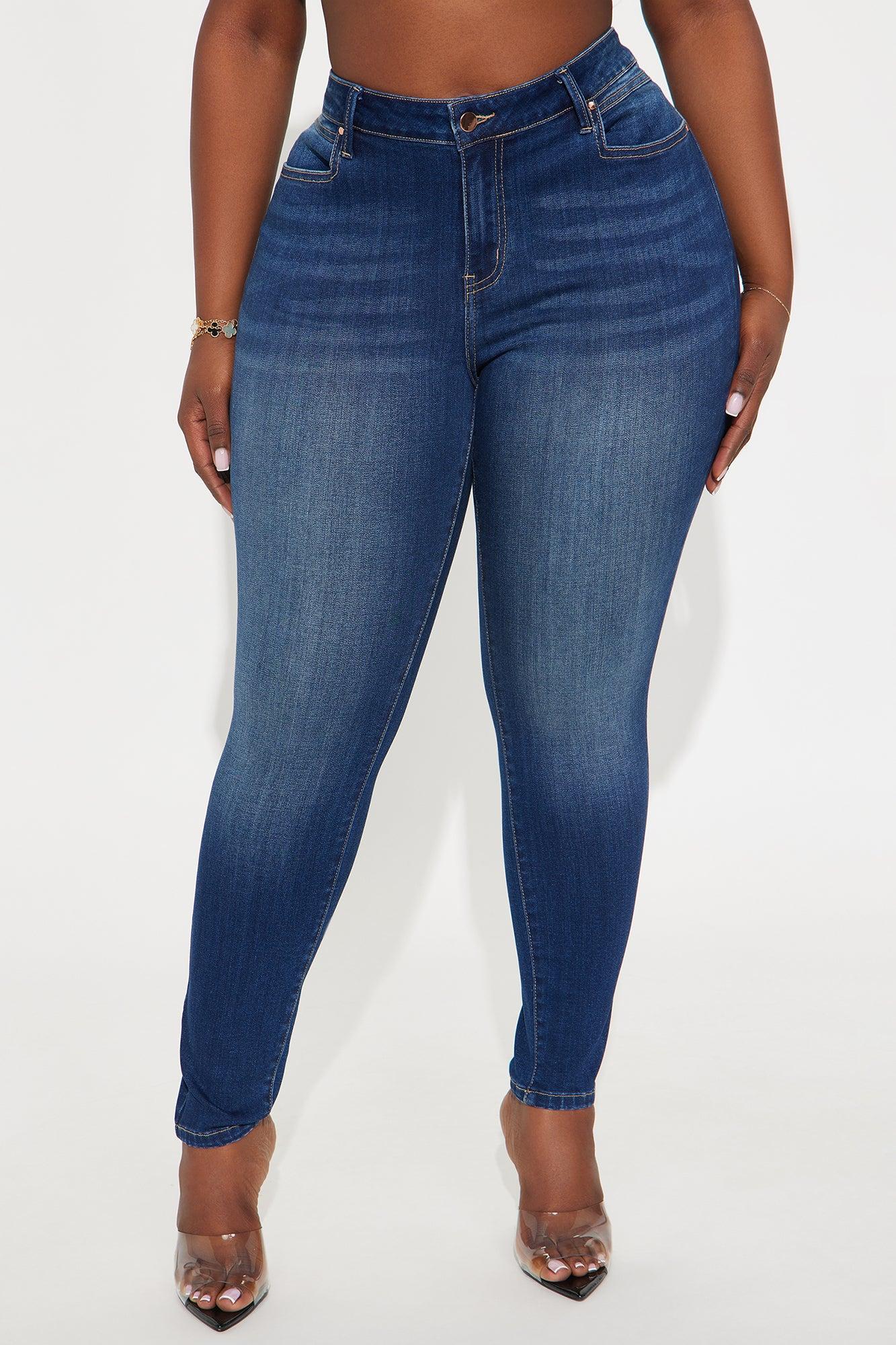 Do My Best Premium Low Waist Skinny Jeans - Dark Wash Product Image