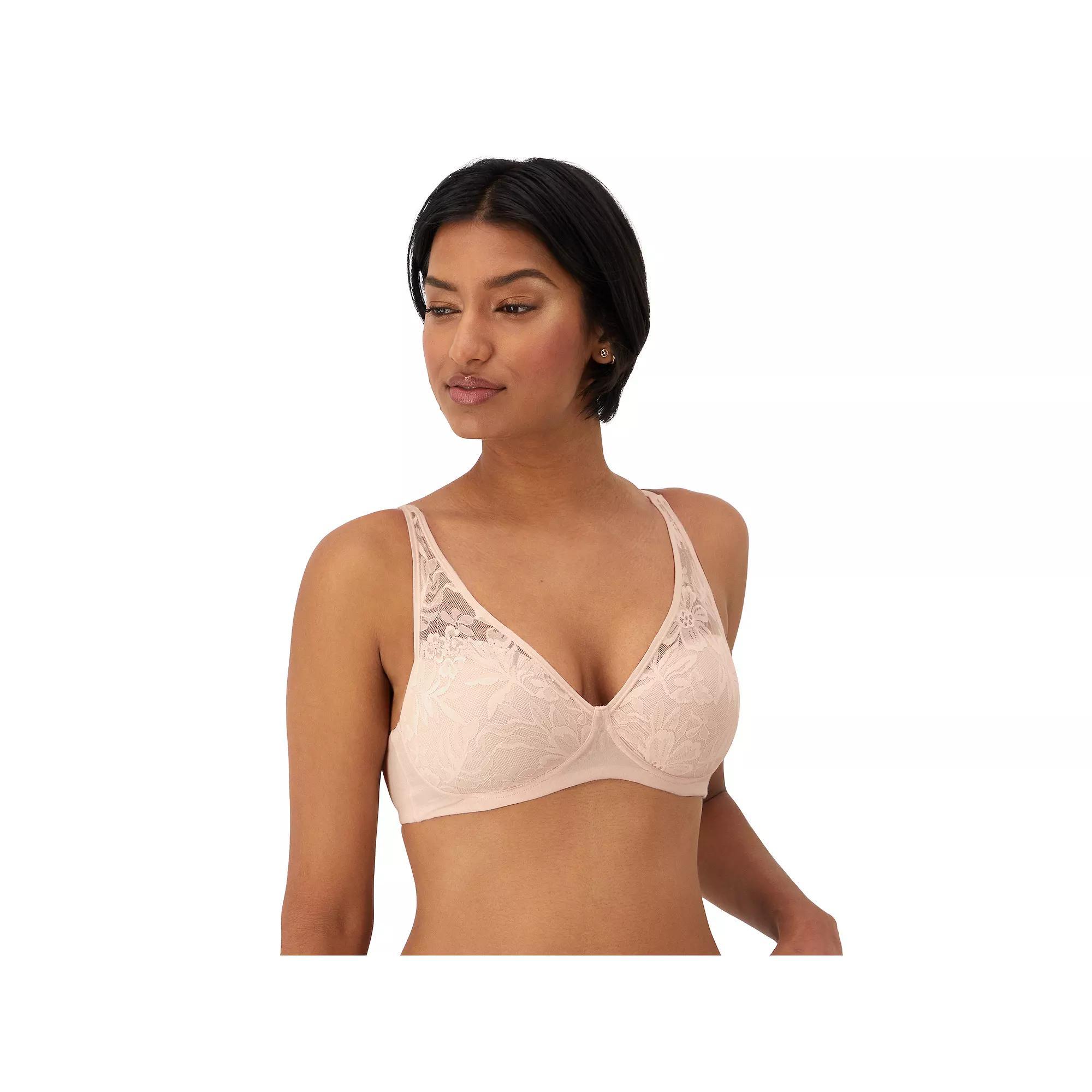 Bali Breathe Cotton Modal Wireless T-Shirt Bra DF7594, Women's, Size: XL, White Product Image
