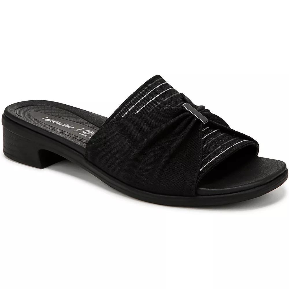 LifeStride Paradise Women's Slide Sandals, Size: 7 Wide, Black Product Image