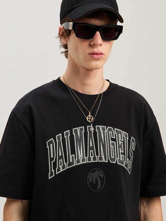 COLLEGE PALM SLIM TEE BLACK - VINTAGE BL Product Image