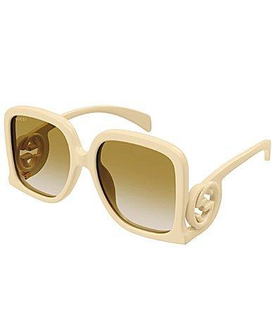 Womens 58MM Rectangular Sunglasses Product Image