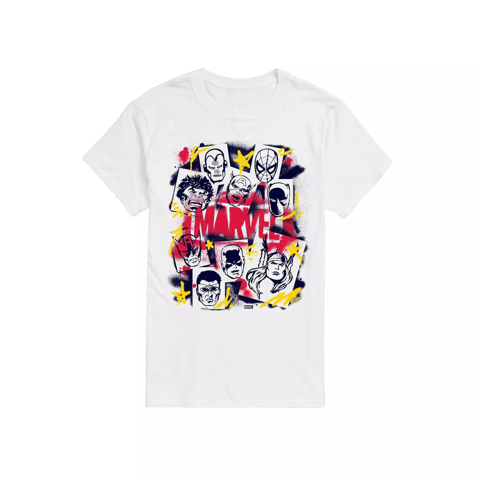 Big & Tall Marvel Airbrush Group Graphic Tee, Mens Product Image