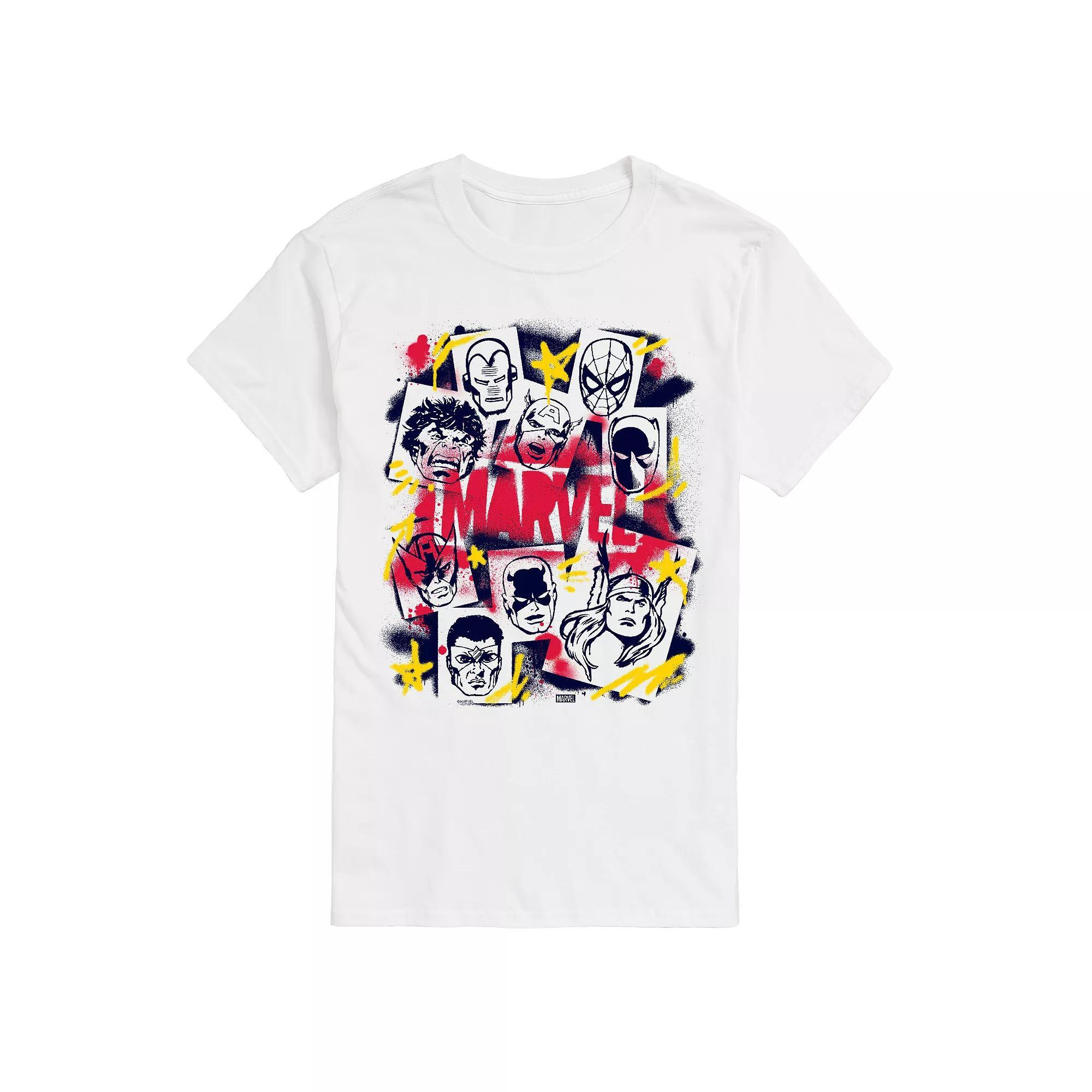 Big & Tall Marvel Airbrush Group Graphic Tee, Mens Product Image