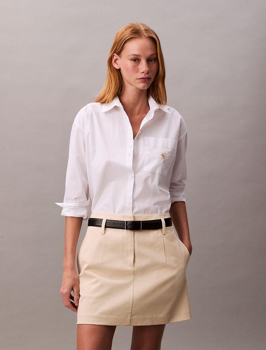 Cotton Chino Mini Skirt  Product Image