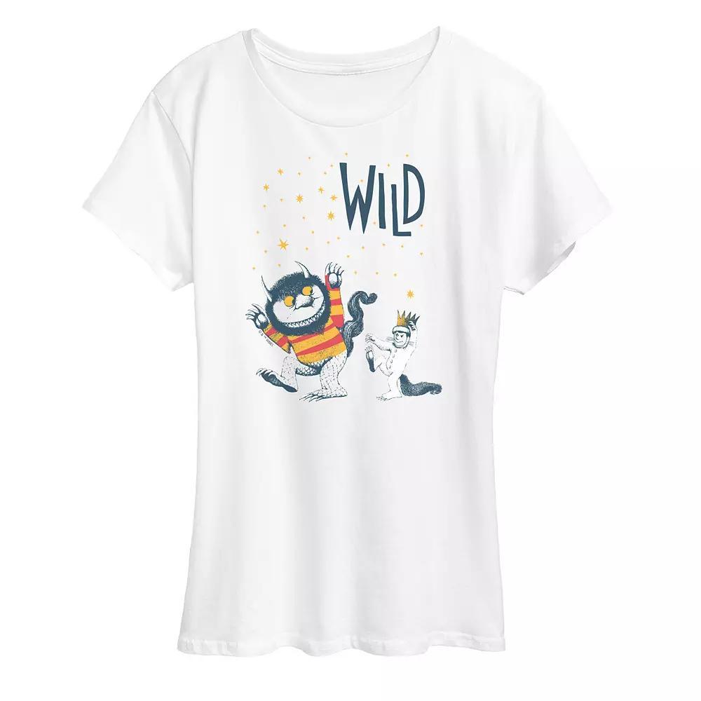 Women's Where The Wild Things Are Wild One Graphic Tee, Size: Medium, White Product Image