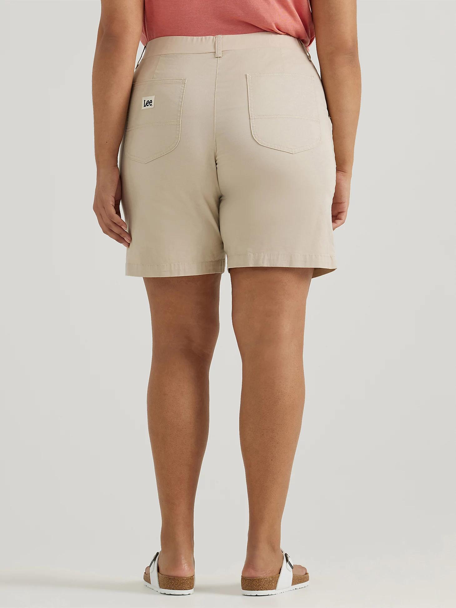 Women's Ultra Lux Comfort with Flex-To-Go Relaxed Fit Utility Bermuda (Plus) | Women's Shorts | Lee® Product Image