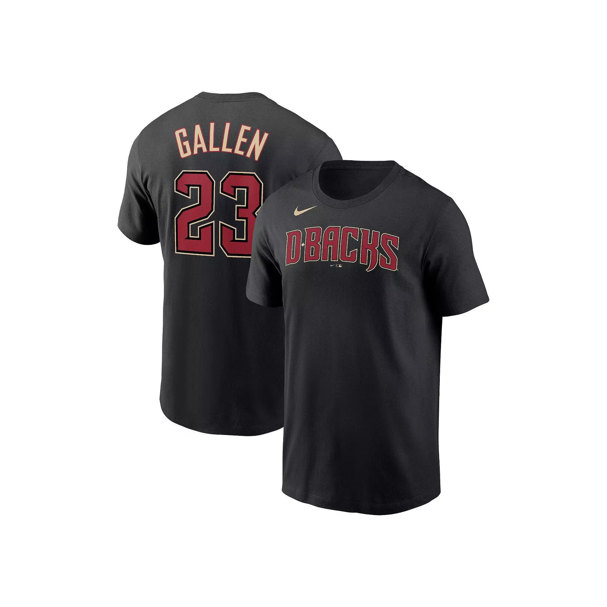 Men's Nike Zac Gallen Black Arizona Diamondbacks Player Name & Number T-Shirt, Size: XXL Product Image