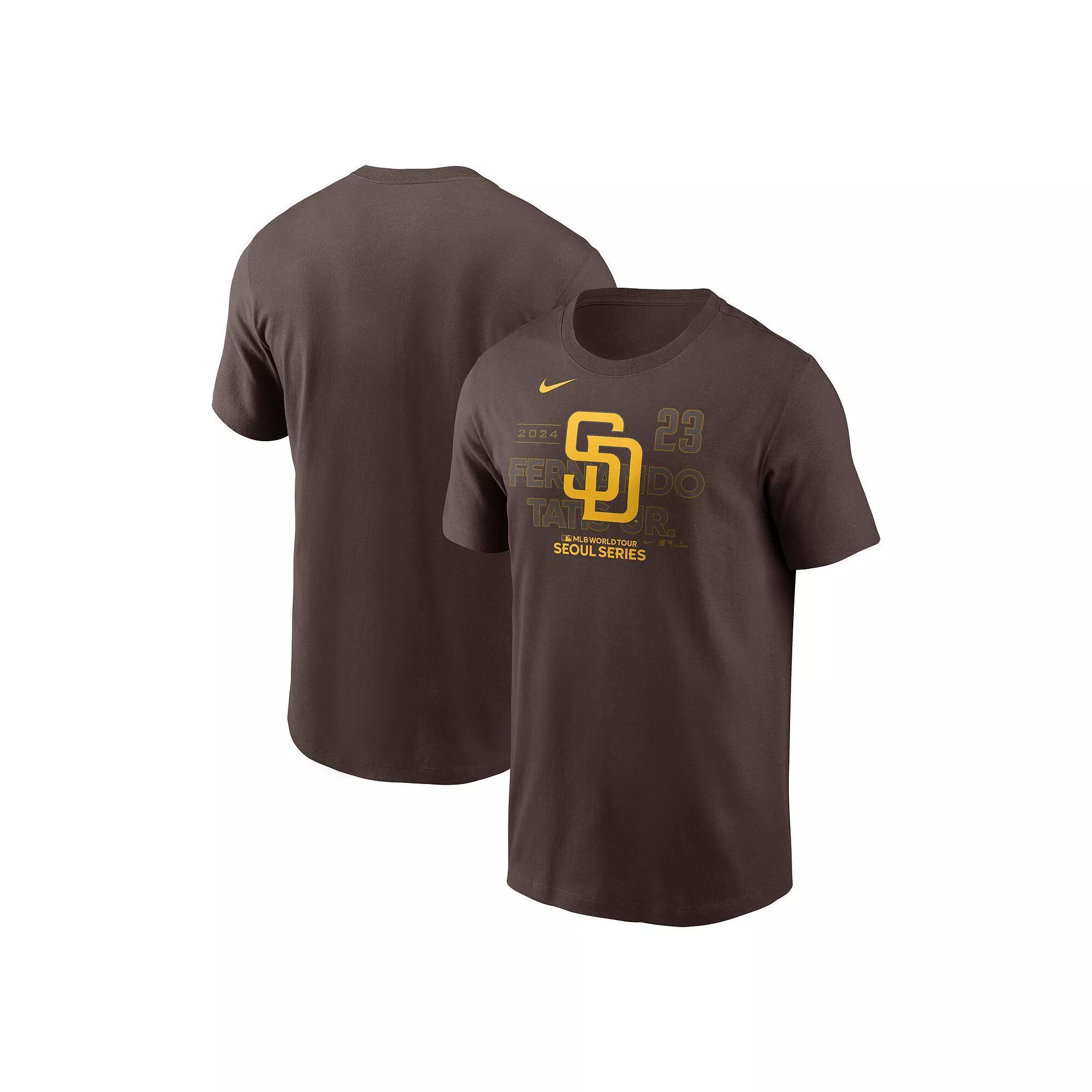 Men's Nike Brice Turang Navy Milwaukee Brewers Name & Number T-Shirt, Size: Small, Blue Product Image