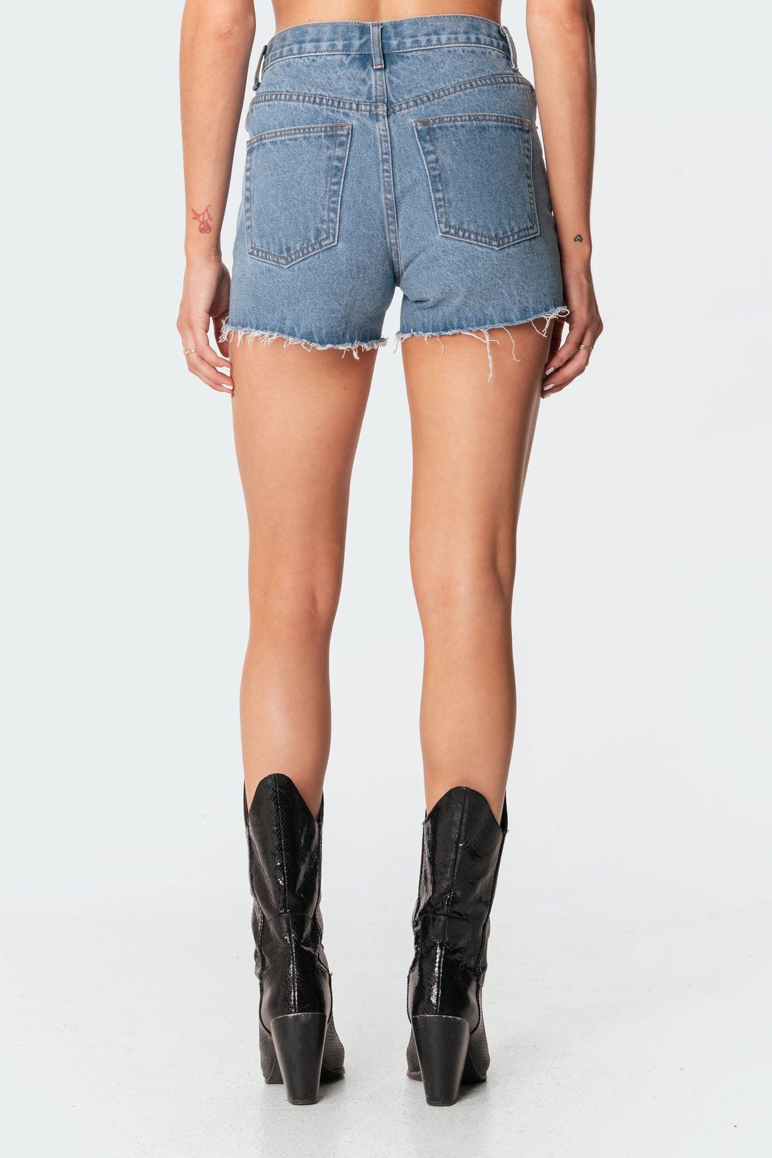 Polly Pocketless Denim Shorts Product Image