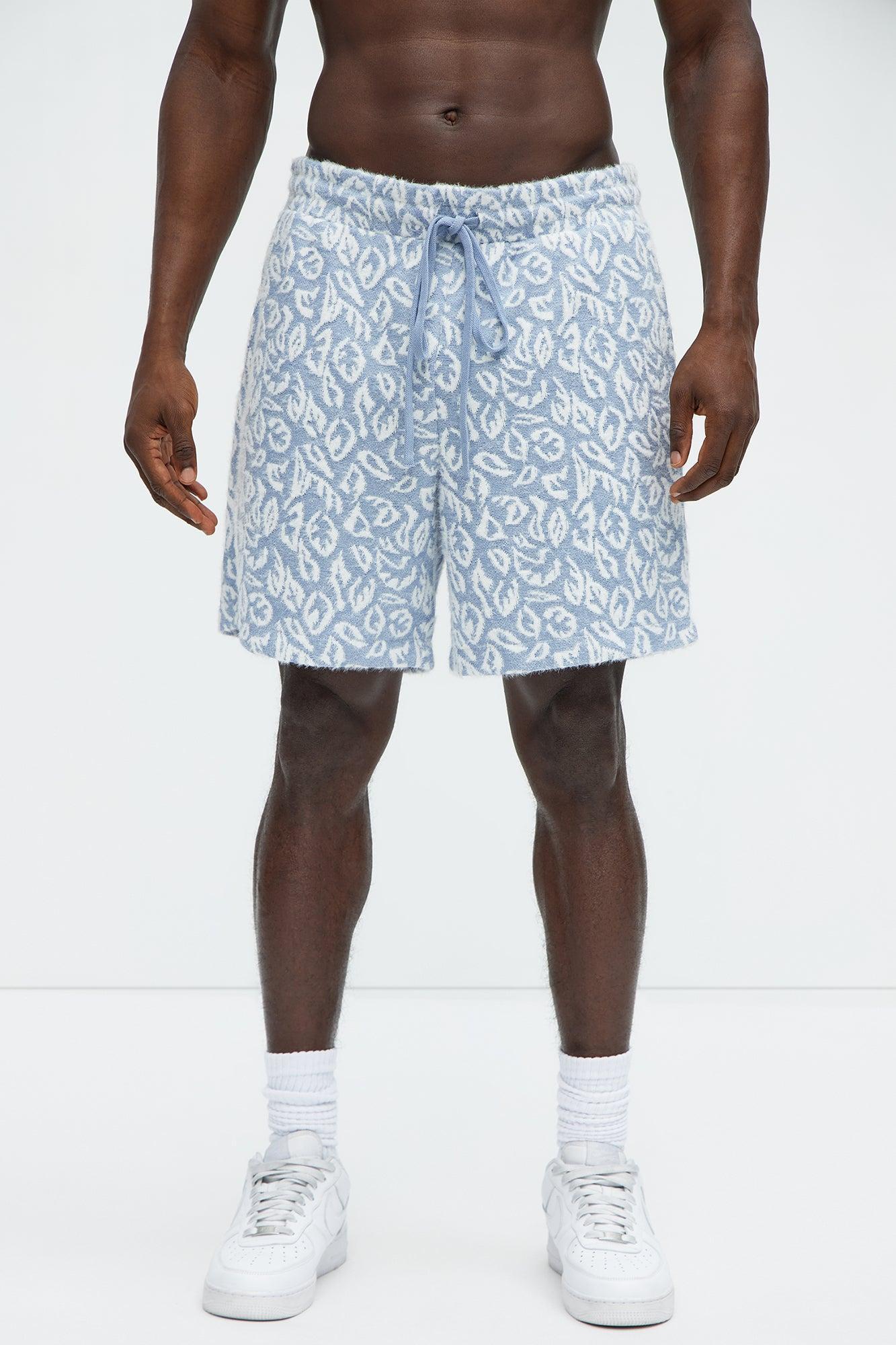 Jacquard Foliage Shorts - Blue/combo Product Image