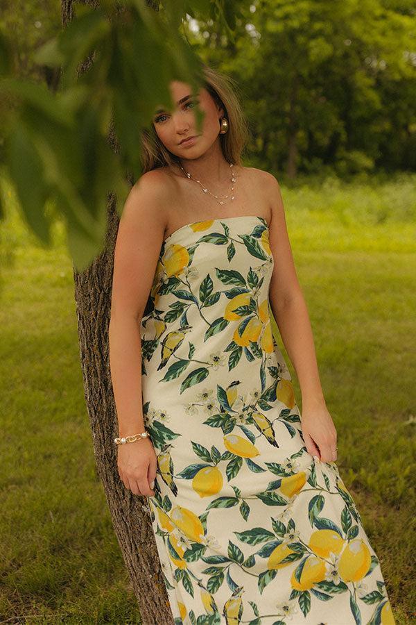 Bungalow Views Linen-Blend Maxi Dress in Yellow Product Image