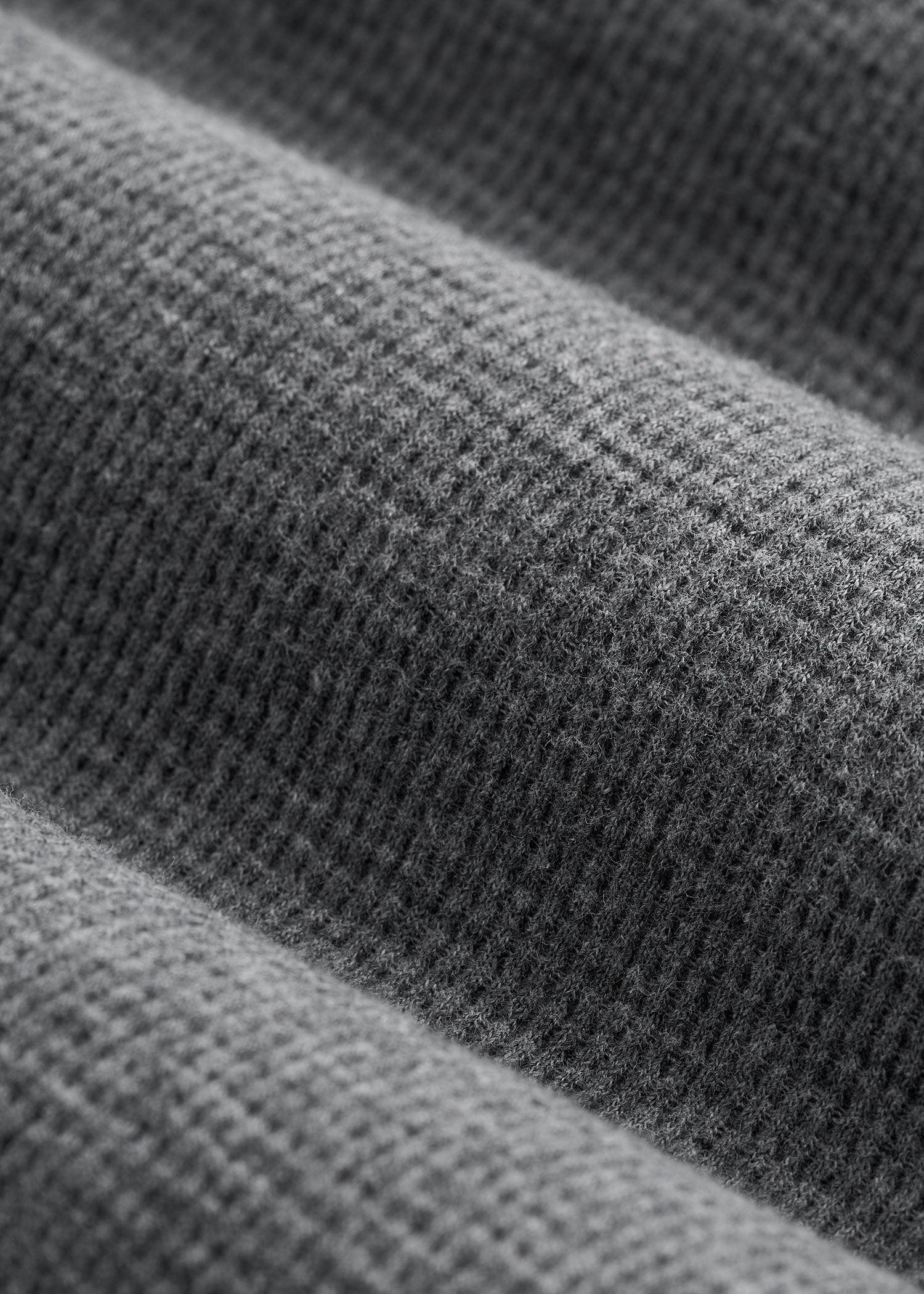 Waffle-Knit Lounge Robe for Tall Men in Stone Grey Mix Product Image