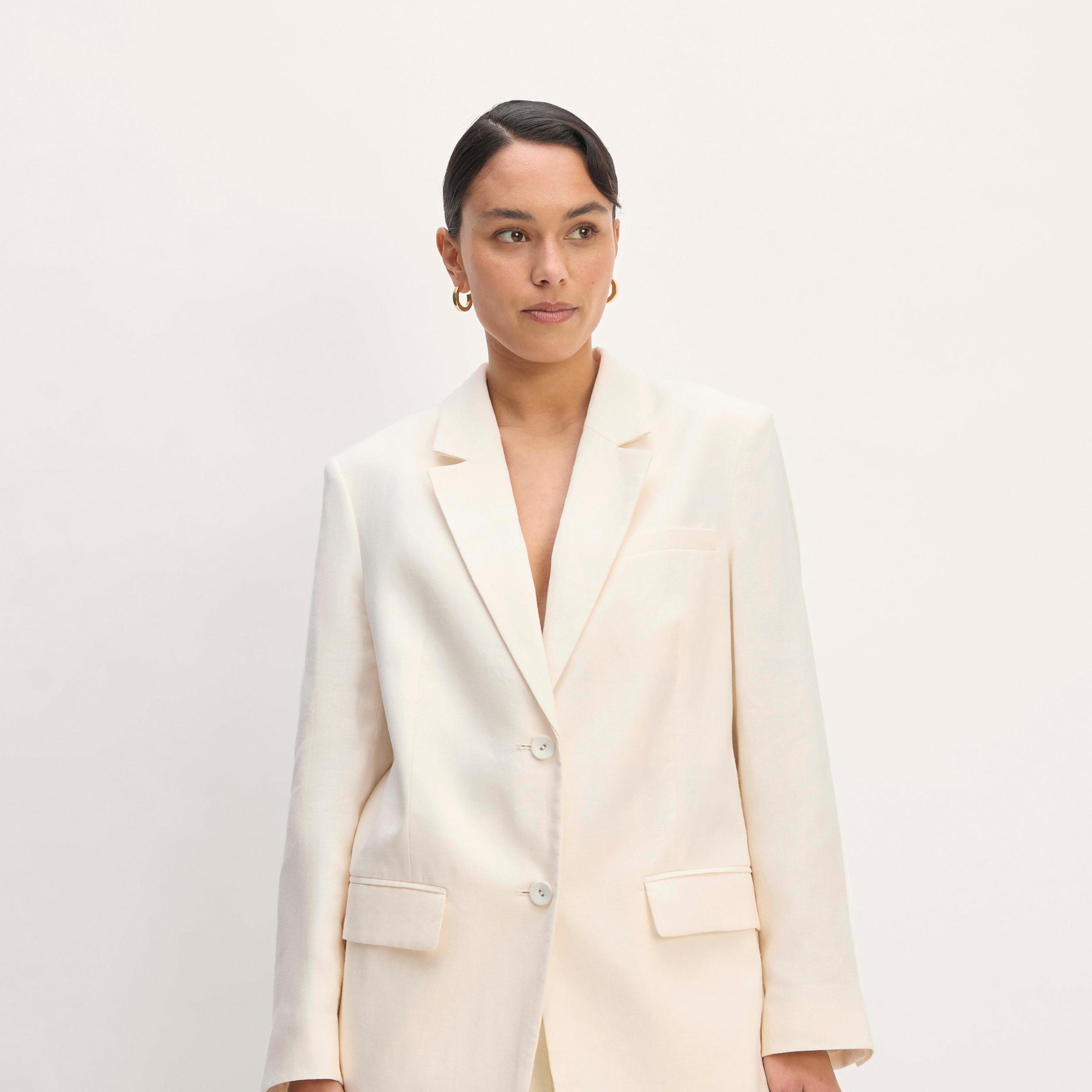 The Oversized Blazer in Linen Product Image