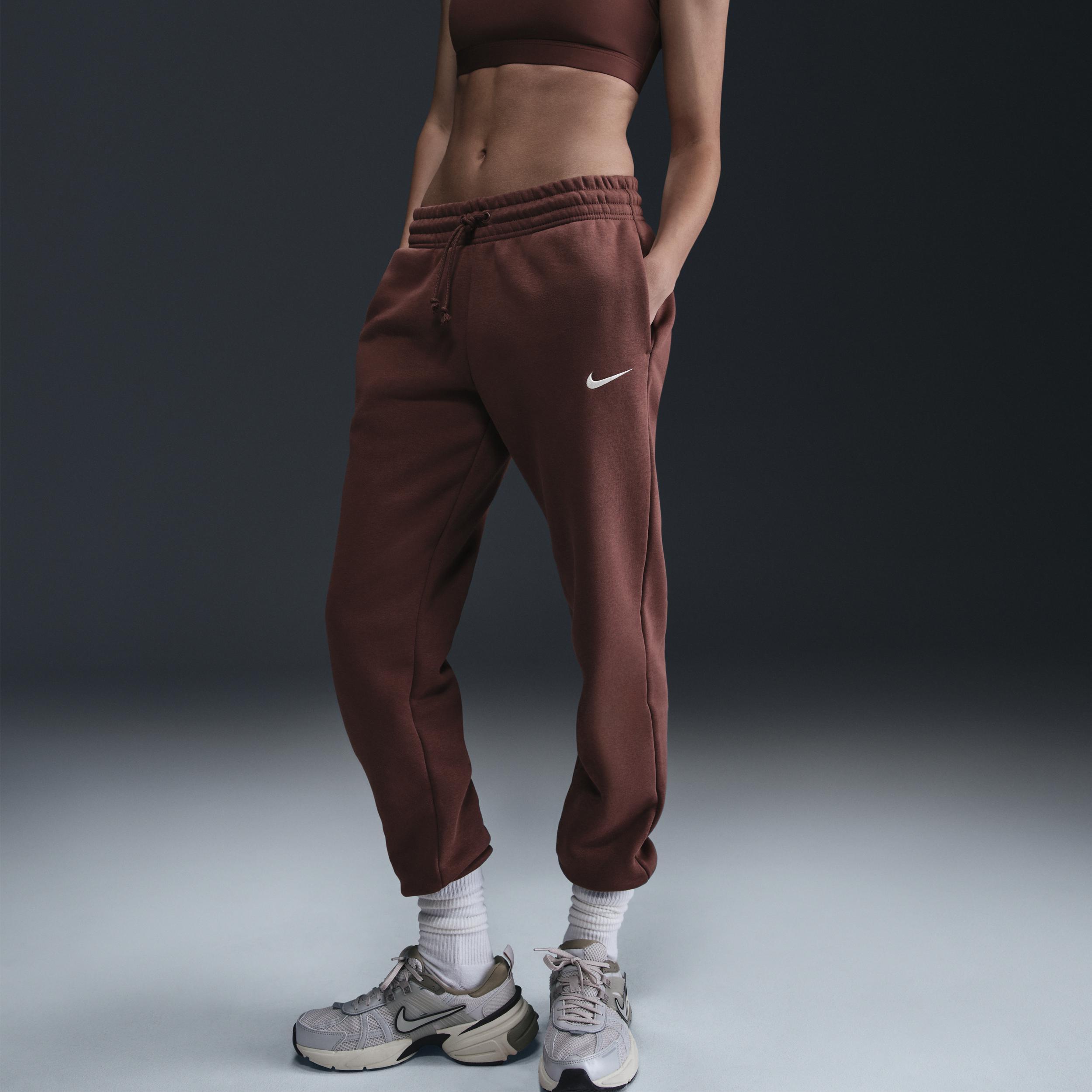 Nike Womens Sportswear Phoenix Fleece Mid-Rise Jogger Sweatpants Product Image