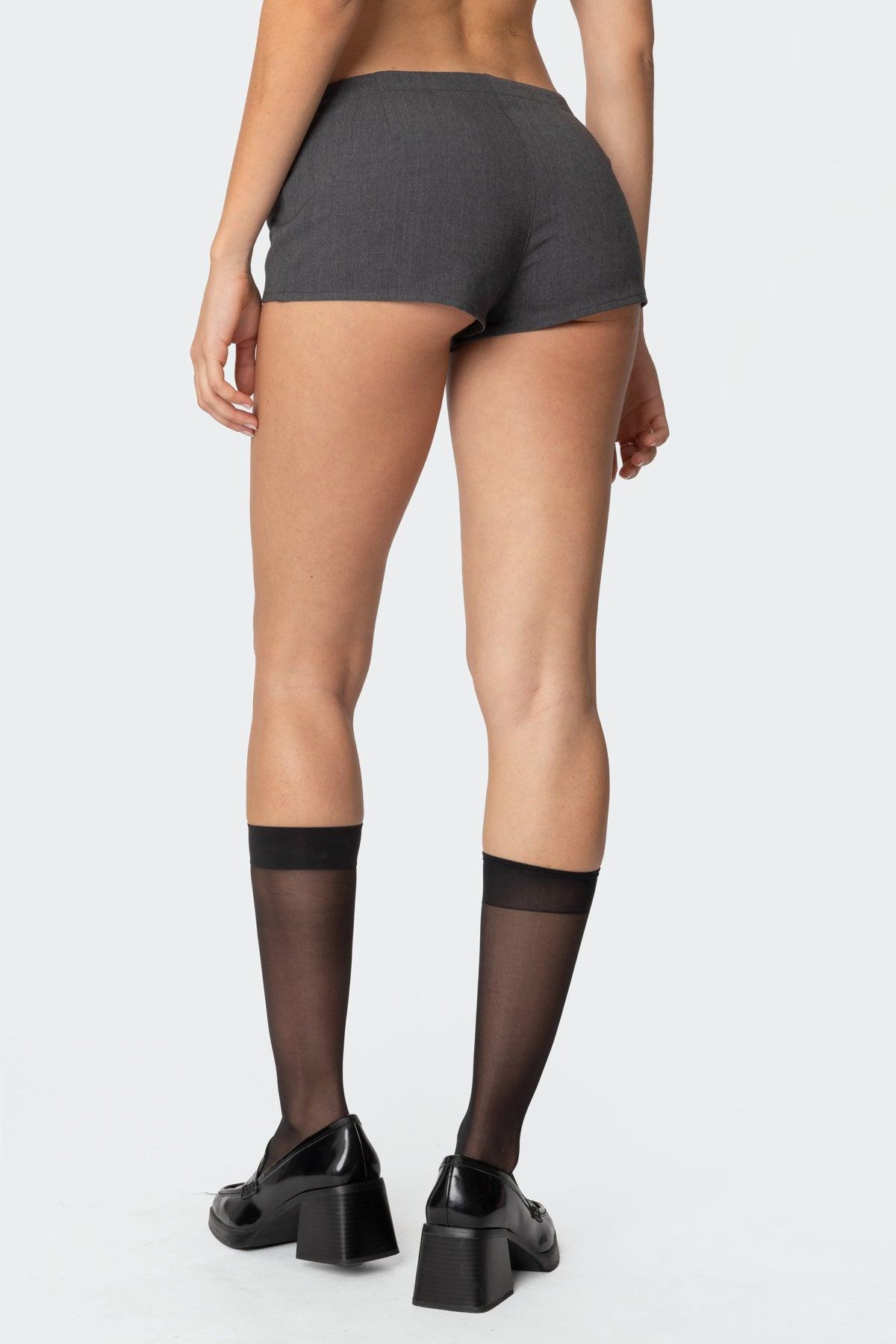 Allie Zip Up Micro Shorts Product Image