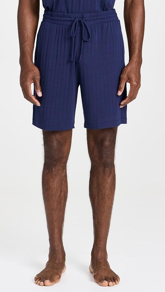 Eberjey Henry Rib Men's Shorts PJ Set | Shopbop Product Image