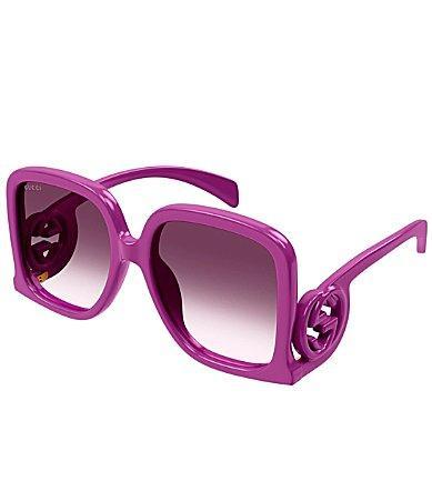 Womens 58MM Rectangular Sunglasses Product Image