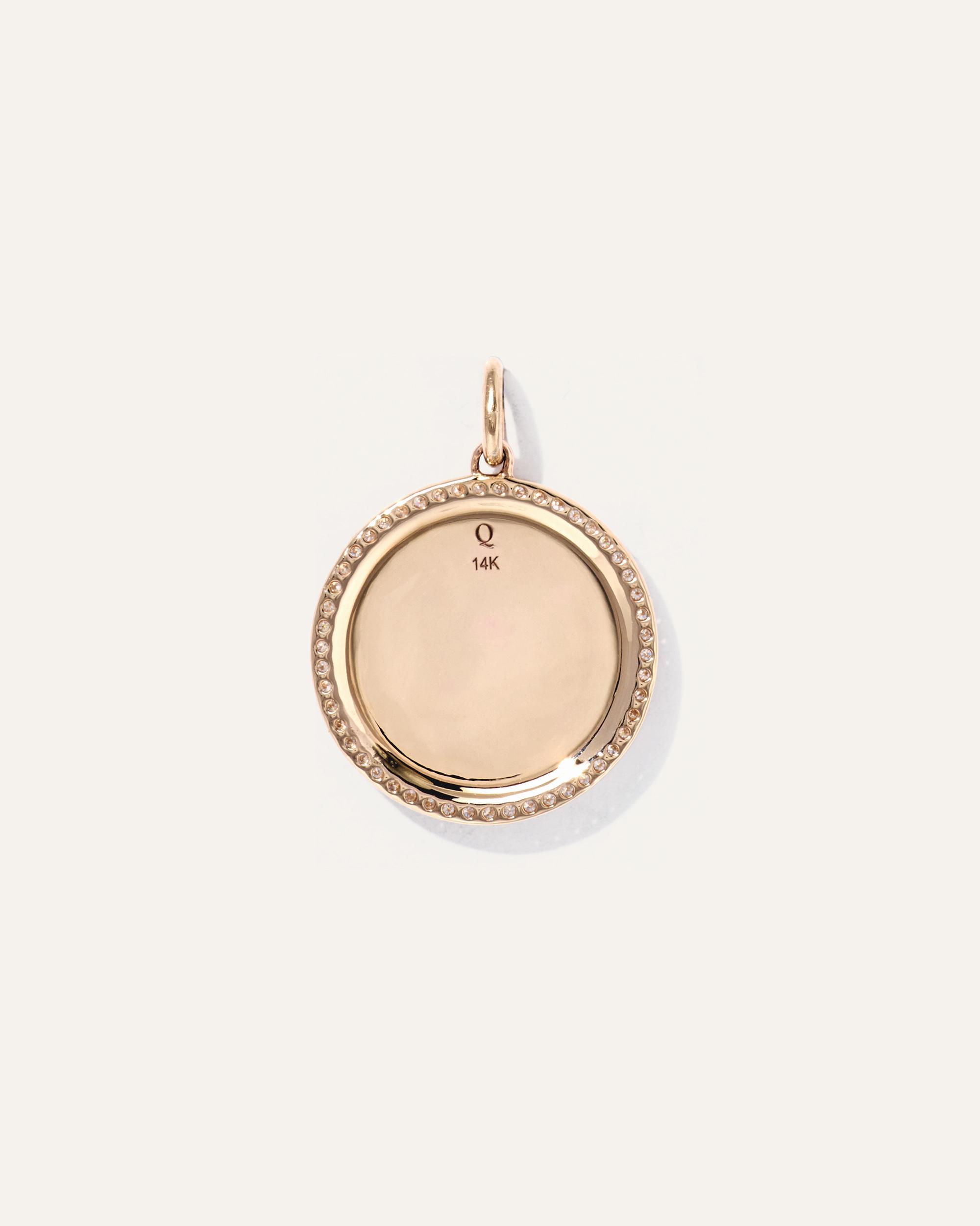 Quince | Women's 14K Gold Pave Zodiac Medallion Necklace Product Image