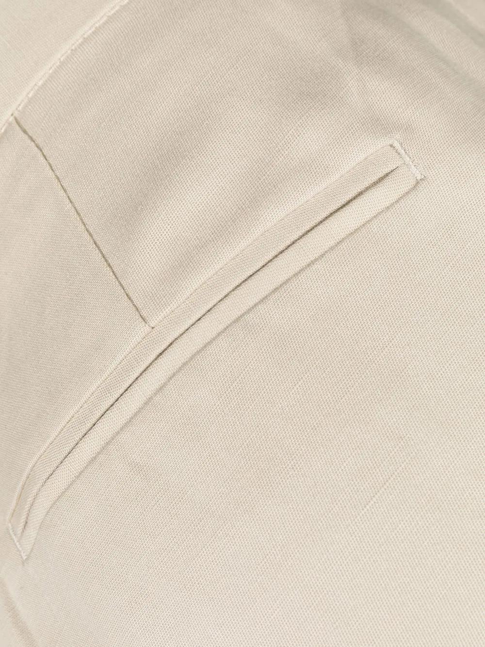 MSGM Cropped Straight-leg Trousers In Neutrals Product Image