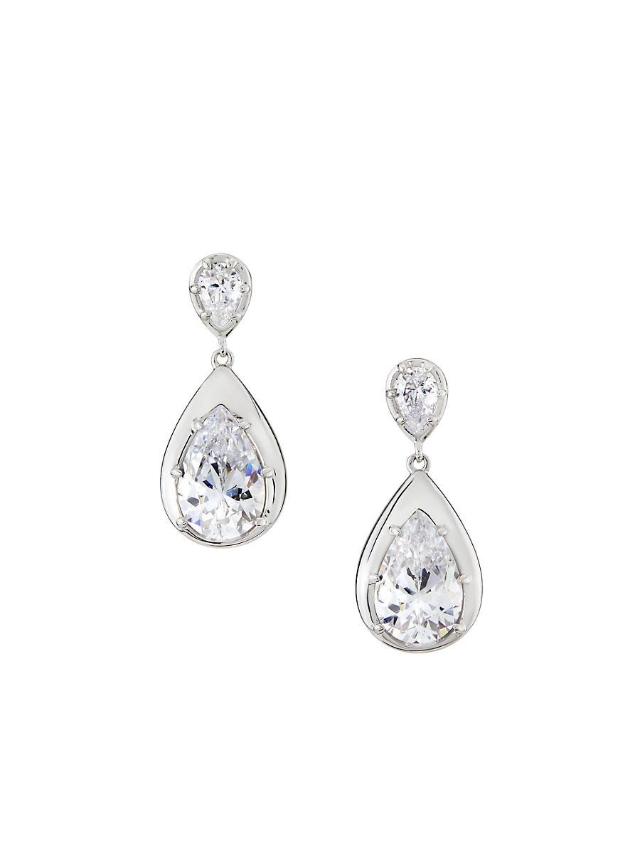 Womens Sunny Cubic Zirconia Teardrop Earrings Product Image