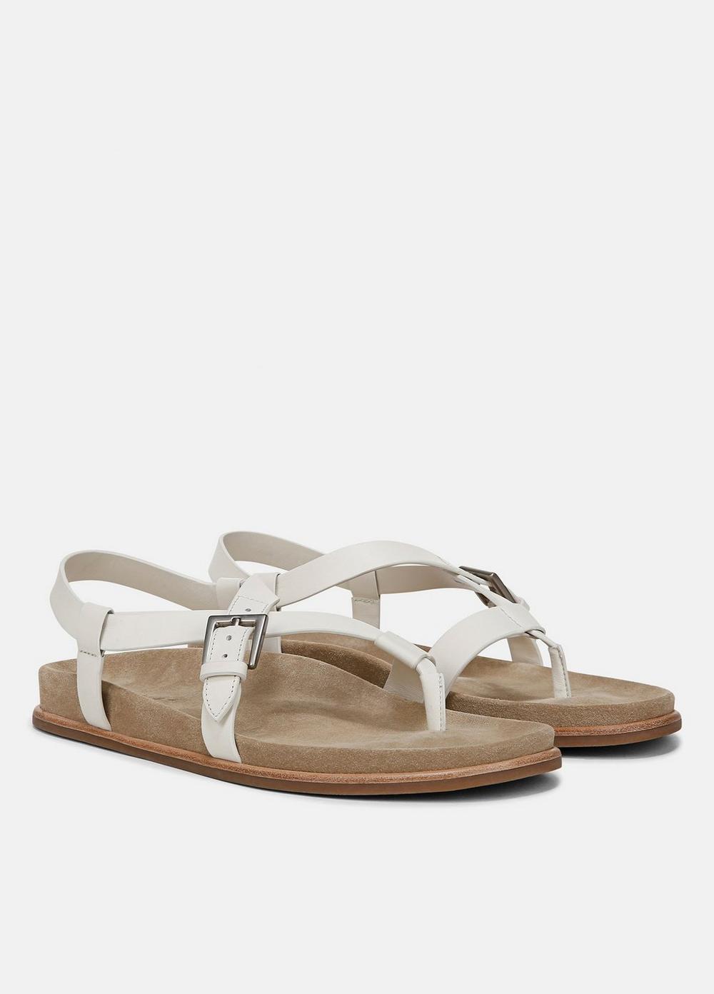 Womens Franca Leather Sandal, Milk, Size 9 Vince Product Image