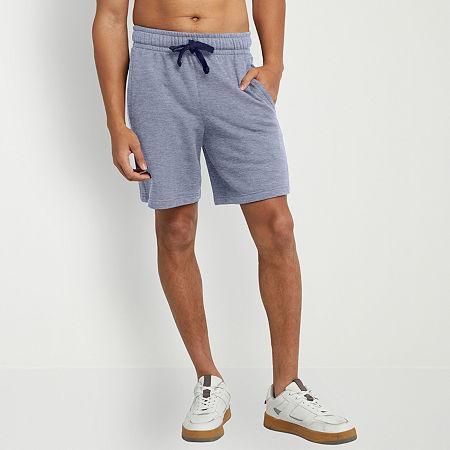 Hanes Originals Mens Fleece Sweat Shorts, 8 Deep Forte Blue Heather 2XL Product Image