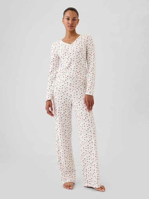 Pointelle Henley PJ Shirt Product Image