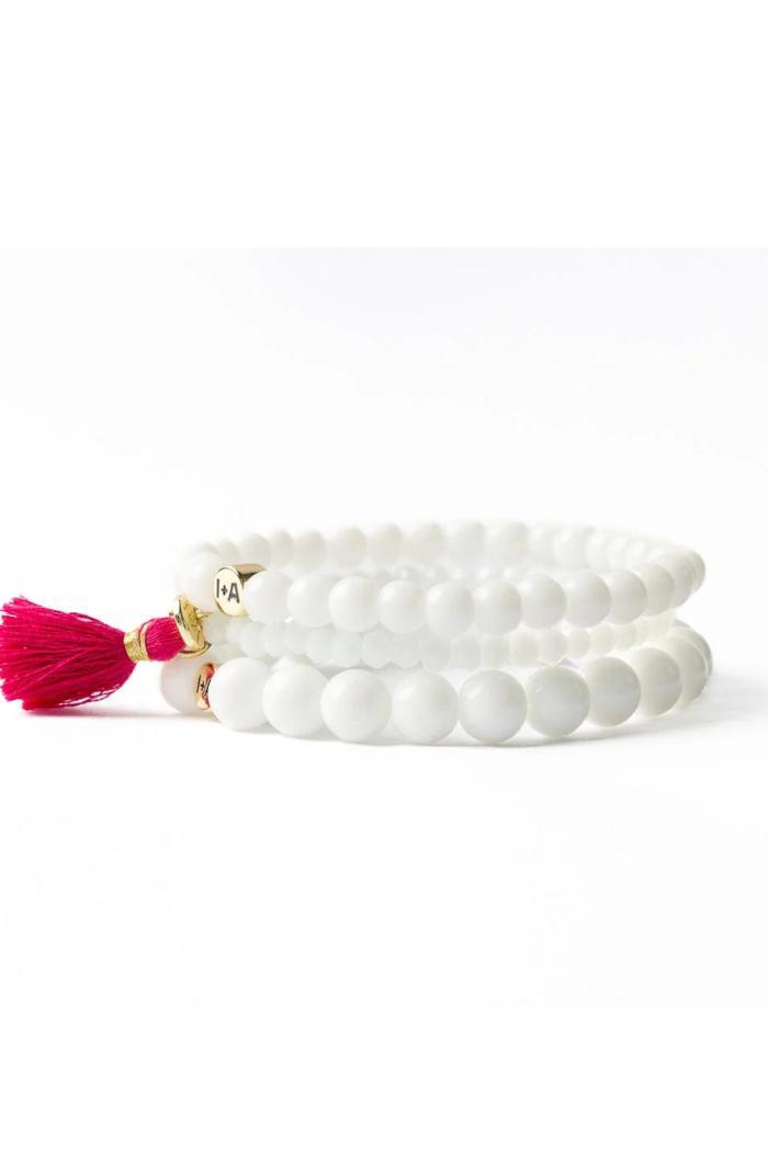 Addison Set Of 3 Stretch Bracelets Glass And Crystal With Bag Product Image