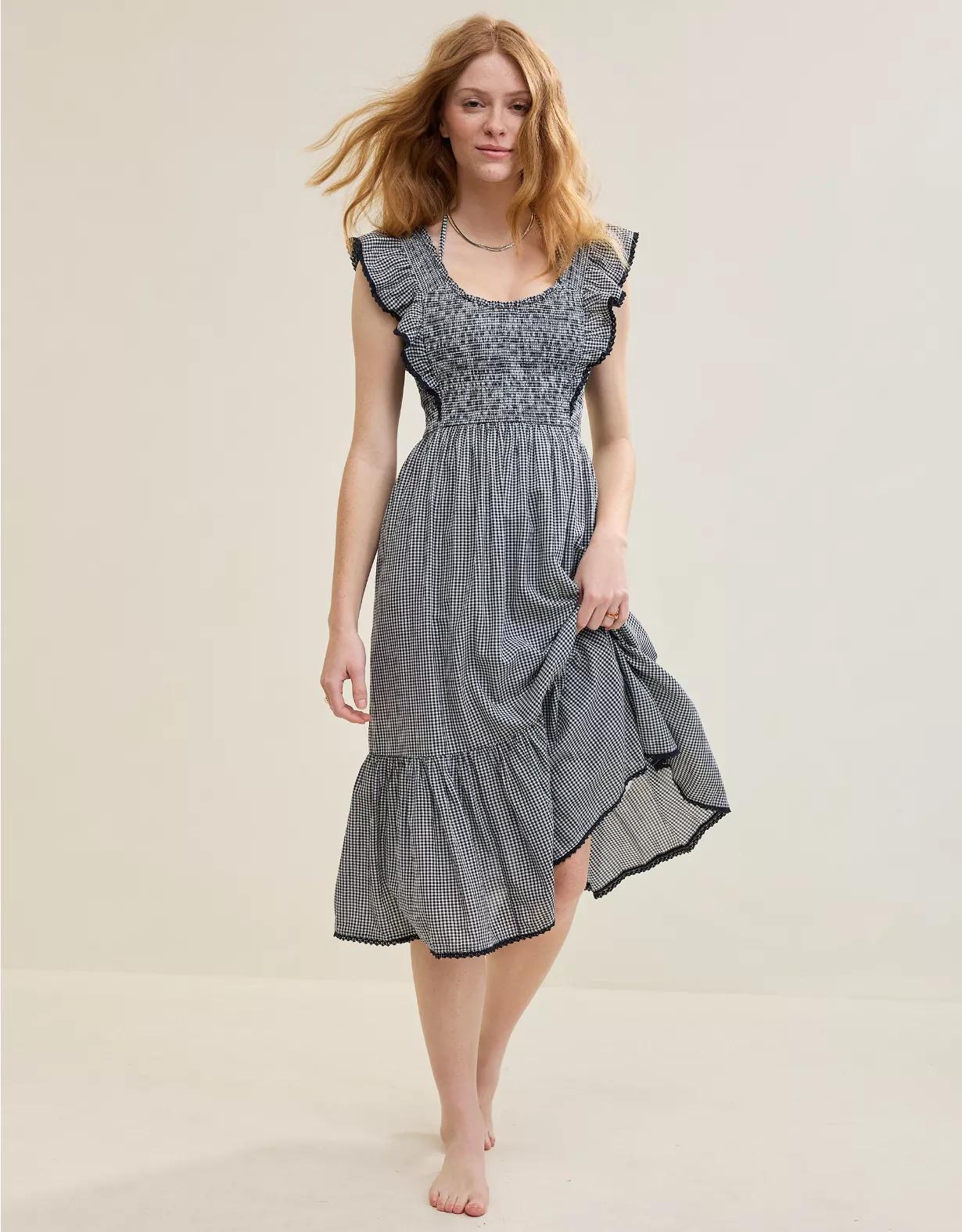 Aerie Ruffle Maxi Dress Product Image