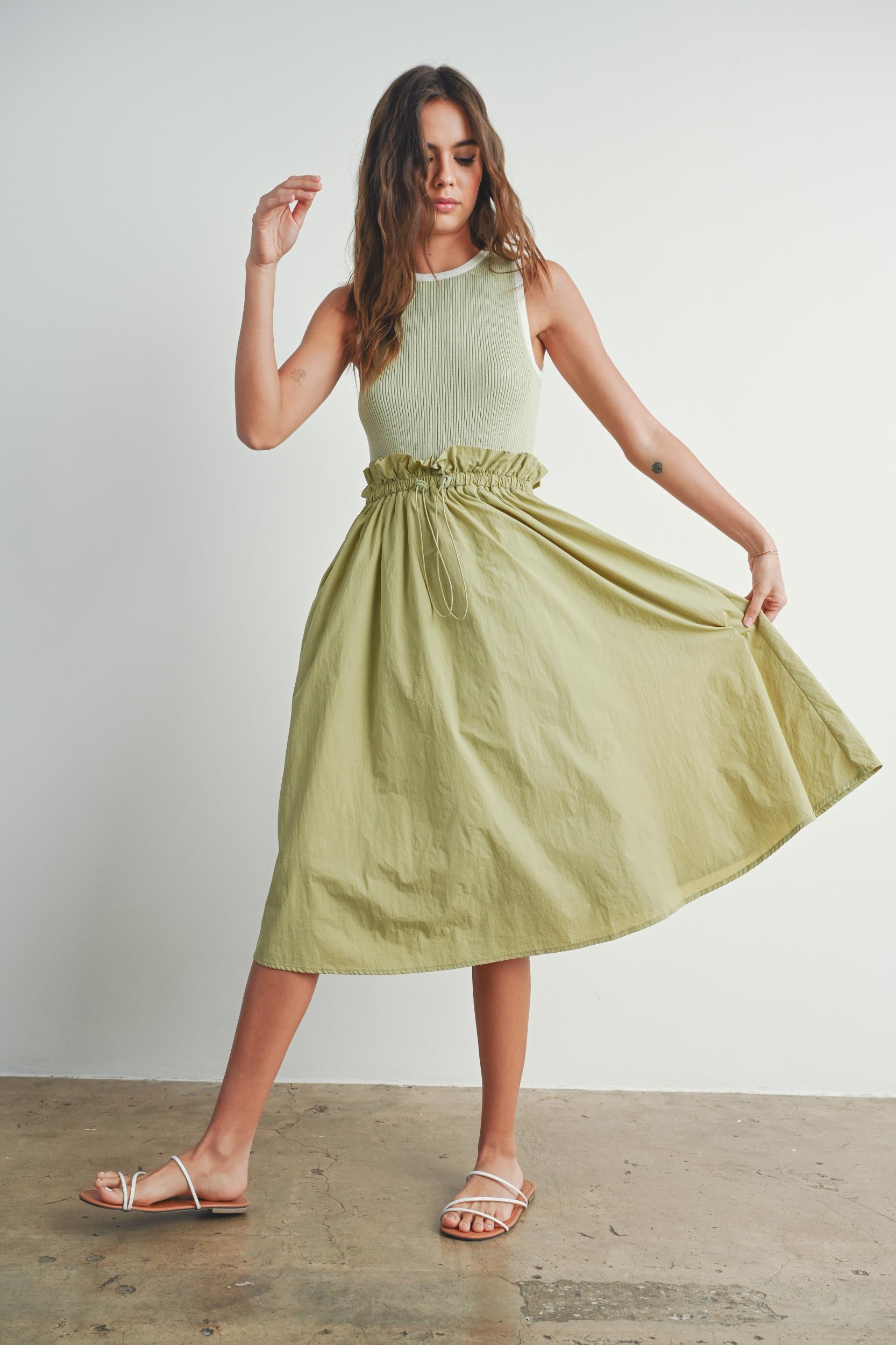 Contrast Tank Twofer Dress Product Image