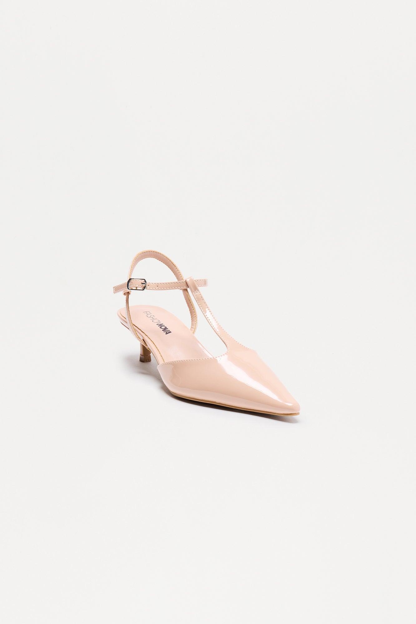 Signal Patent Kitten Heel Pumps - Nude Product Image