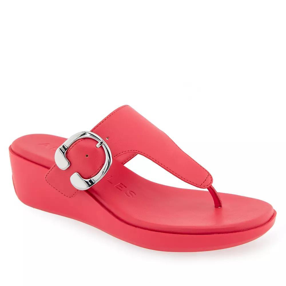 Aerosoles Izola Women's Wedge Sandals, Size: 5, Pink Fuax Leather Product Image