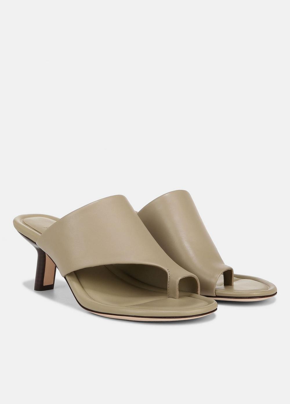 Womens Jasper Leather Heeled Sandal, Maple Wood, Size 9.5 Vince Product Image