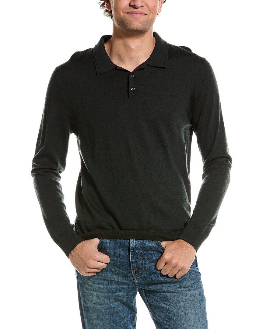 REISS Trafford Long Sleeve Polo Sweater In Green Product Image