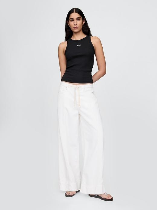 Modern Rib Logo Halter Top Product Image
