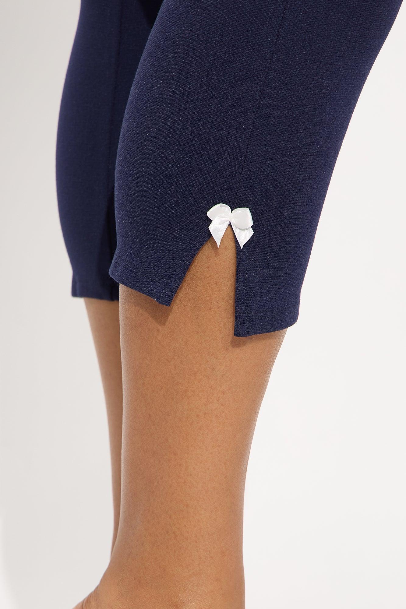 Take A Bow Capri Legging - Navy Product Image