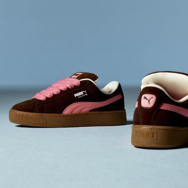 PUMA Womens Suede XL - Training Shoes Peach Smoothie/Chestnut Brown/Frosted Ivory Product Image