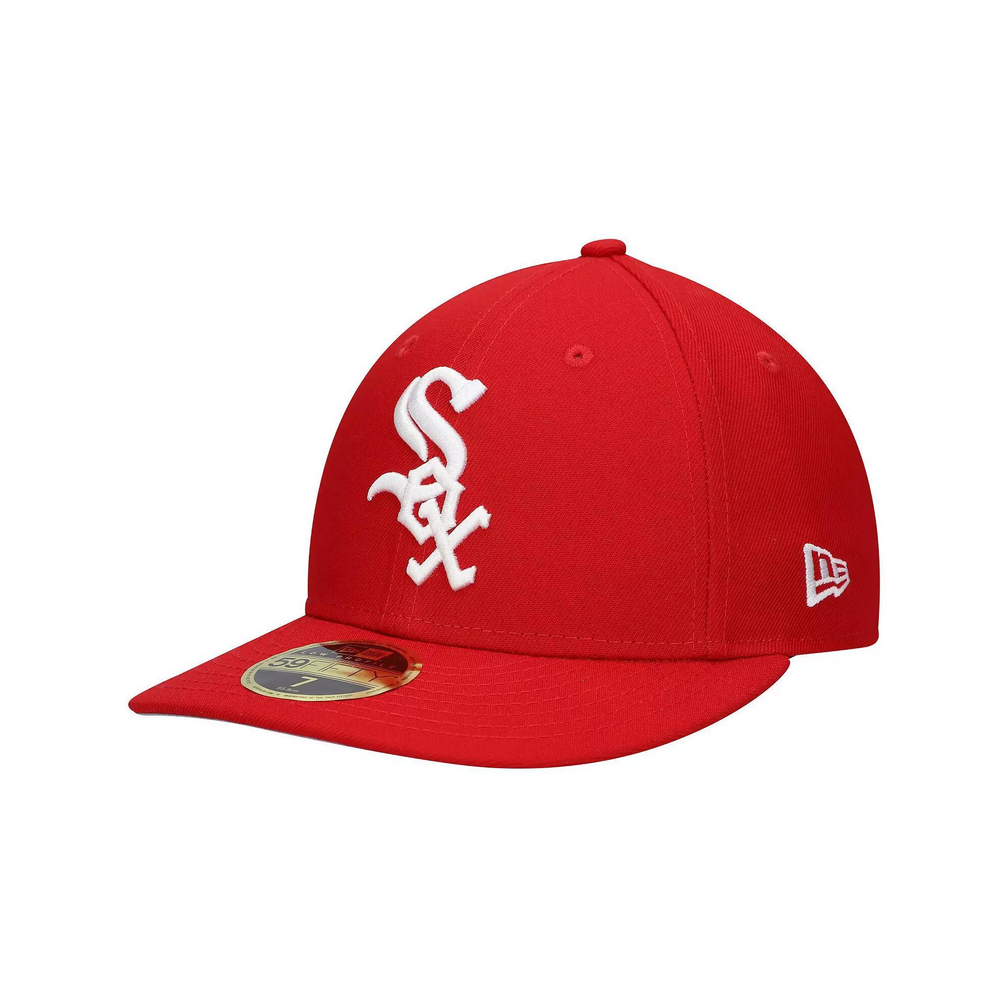 Men's New Era Scarlet Chicago White Sox Low Profile 59FIFTY Fitted Hat, Size: 7 1/4, Red Product Image