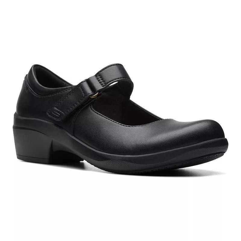 Clarks® Talene Ave Women's Leather Maryjane Shoes, Size: 10, Black Product Image
