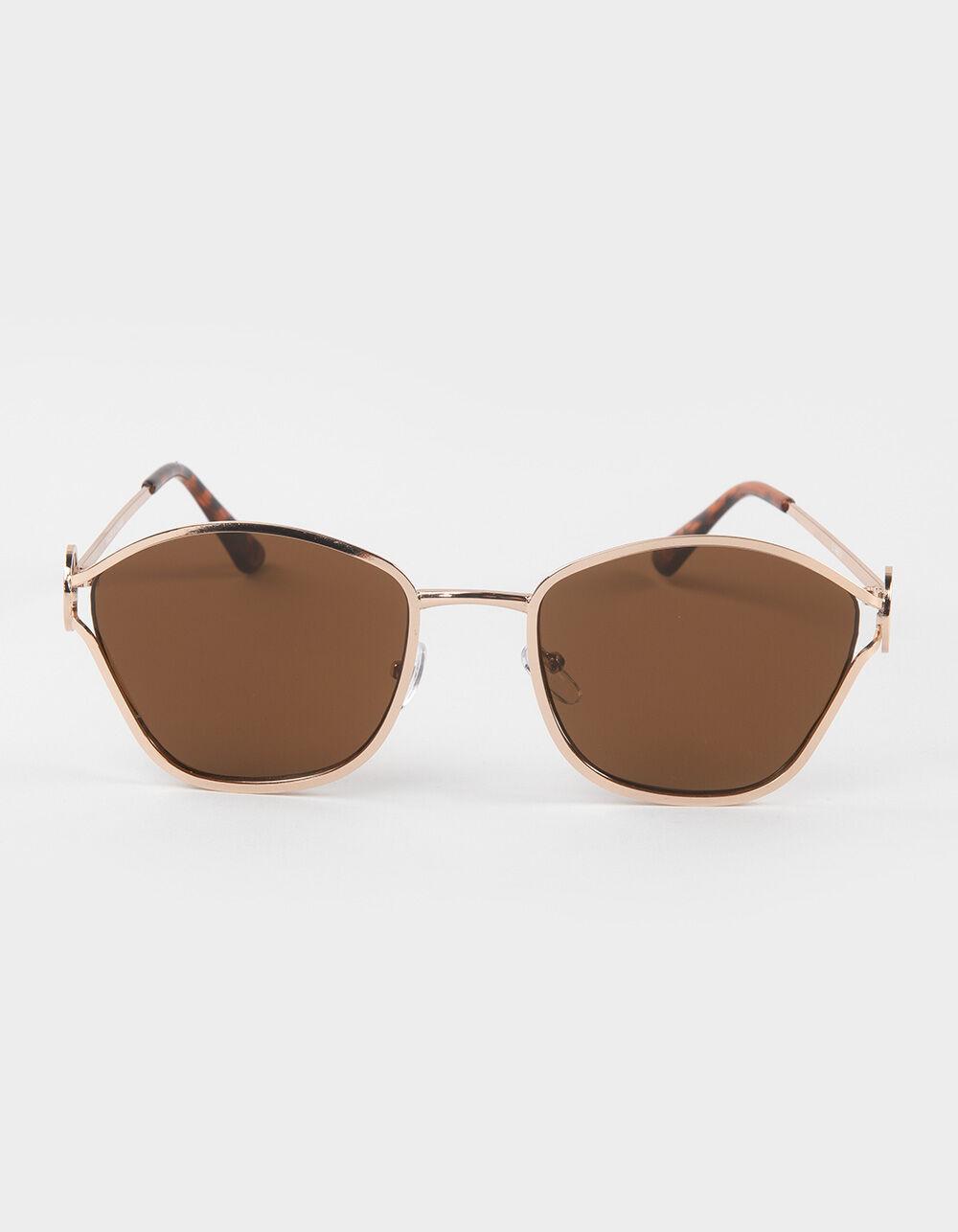RSQ Metal Cat Eye Sunglasses - GOLD Product Image