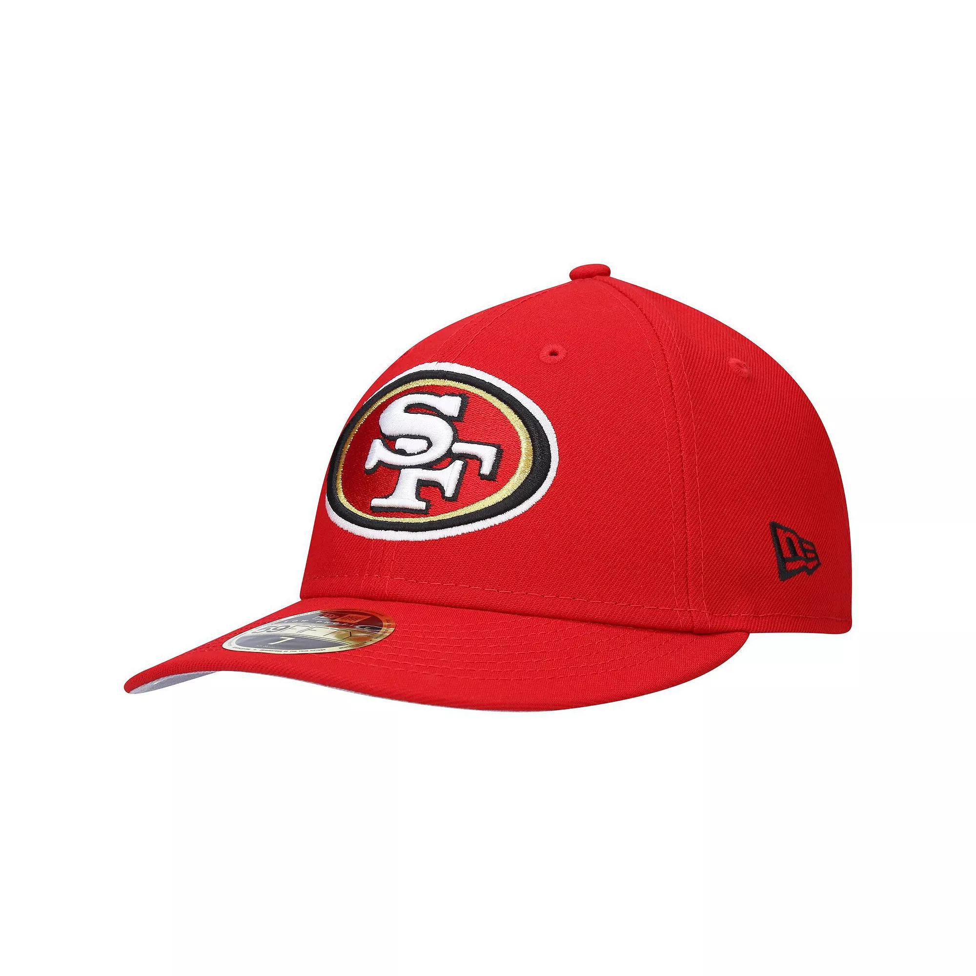 Men's New Era Scarlet San Francisco 49ers Omaha Low Profile 59FIFTY Fitted Hat, Size: 7 1/8, Red Product Image