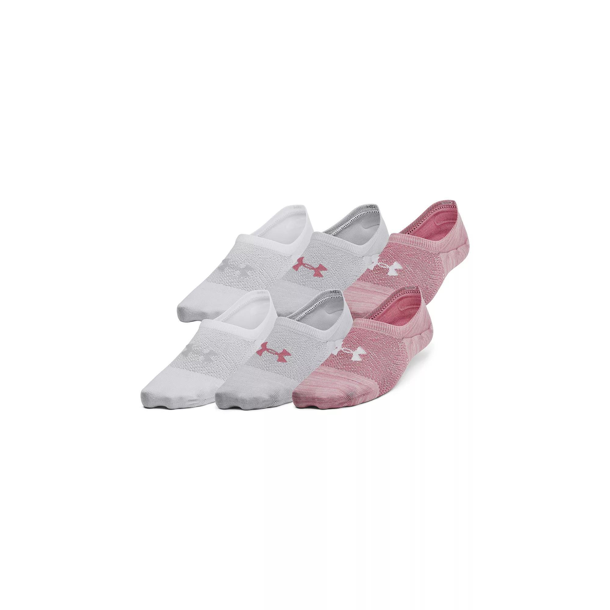 Women's Under Armour 6-Pack Breathe Lite Socks, Size: Medium, Gray Gray Castlerock Product Image