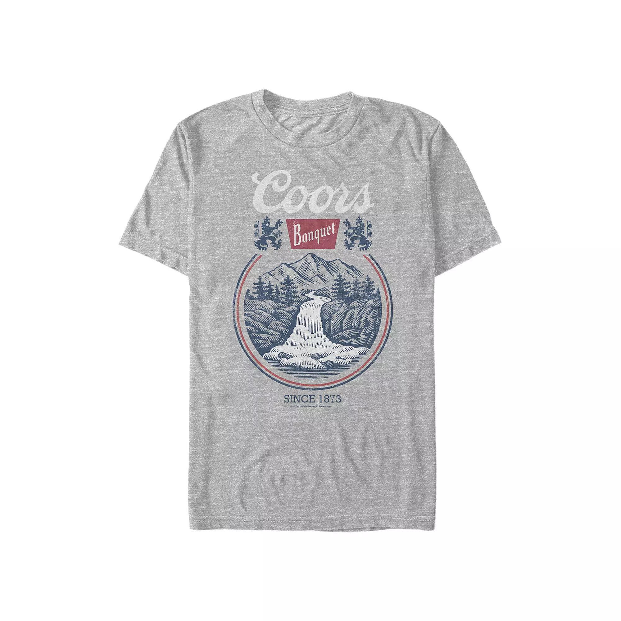 Men's Coors Light Falling Graphic Tee, Size: Medium, Athletic Grey Product Image